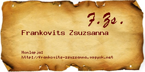 Frankovits Zsuzsanna névjegykártya