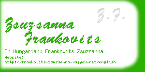 zsuzsanna frankovits business card